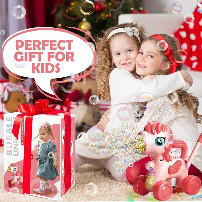 Chridark Bubble Lawn Mower for Kids Toys Age 3 4 5 Year Old: Unicorn Bubble Machine for Toddlers 1-3, Backyard, Travel, Party, Outdoor Toddler Toys, Birthday Gifts for Toddler Girls