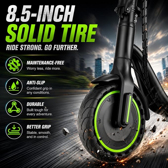 Electric Scooter for Adults, Teens & Big Kids, 350W-500W Motor, 10Mph-21 MPH & 10-28 Miles Max Range, 6.5 to 10 inch Tires, Portable Lightweight E-Scooter