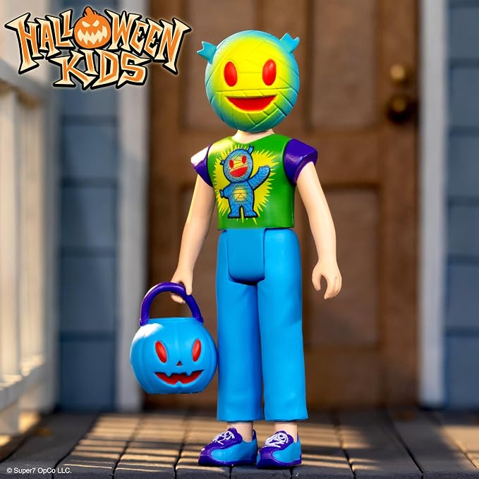 Super7 Halloween Kids Mummy Boy Reaction Figure - 3.75" Mummy Boy Action Figure with Accessory Pop Culture Collectibles and Retro Toys