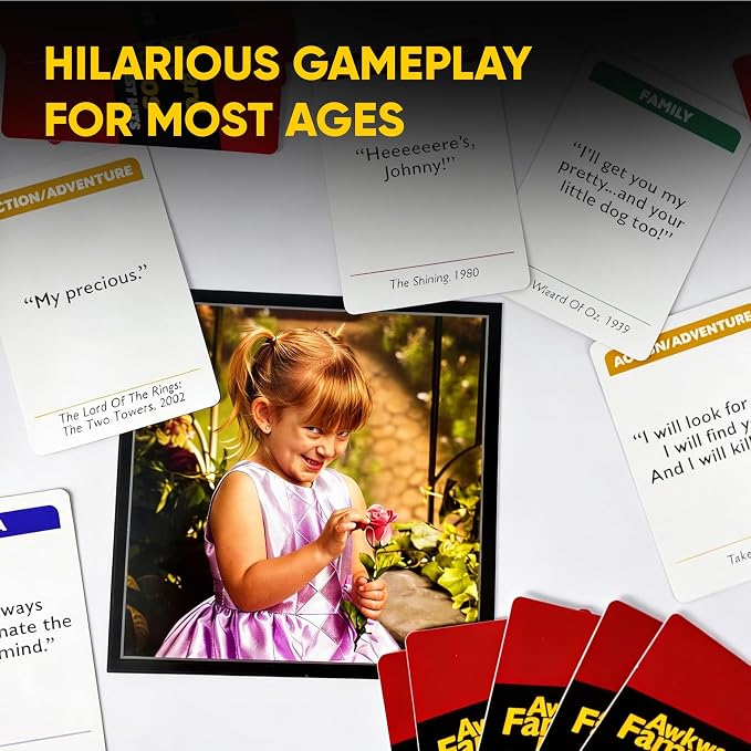 Awkward Family Photos Greatest Hits – Hilarious Party Card Game for Teens & Adults, Caption Real Awkward Photos with Memorable Movie Quotes, Fun Family Game Night