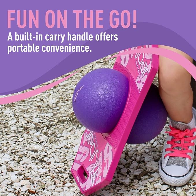 Flybar LED Pogo Trick Ball for Kids Balance Bounce Board w/Anti-Slip Deck