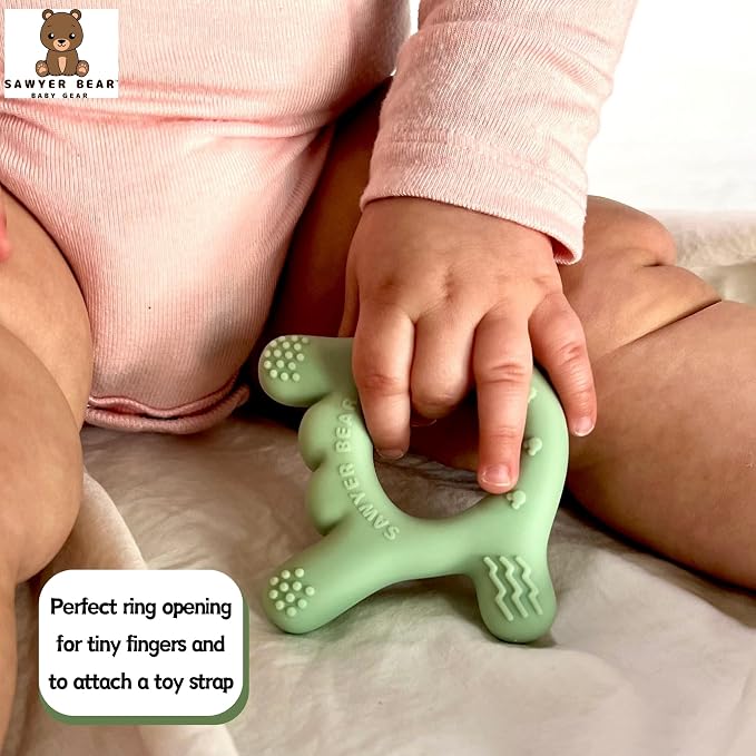 Silicone Hand Teether - I Love You Baby Teething Toy 0-12 Months | BPA - Free Toddlers Teething Relief | Massaging Teethers for Babies 3-6 Months | Infant Toy Teether 6-12 Months - Baby Gift