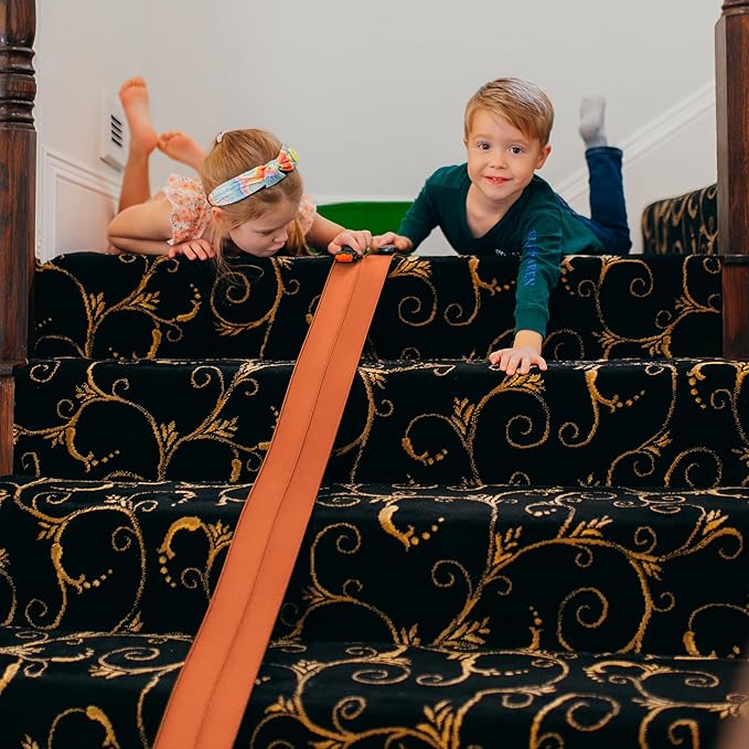 Valchemist FlexTrack 5000 Flexible Race Car Track for Kids Toy with Suction Cups Compatible with Diecast 1/64th Cars and More 15 Feet Long Rolls Up Portable Racetrack (Limited Fireline Edition)
