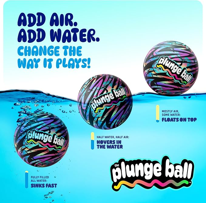 HydroSport Plunge Ball - Pool Toys - Swimming Pool Games for Kids, Adults and Family - Water Balls - Water Toys for Kids Ages 8-12 - Teens, Boys Fun Stuff - Swim Balls Sports Accessories (9 Inch)