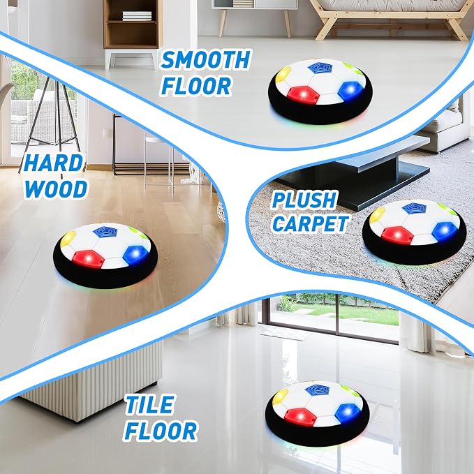 Hover Soccer Ball for Kids, Light-Up Soccers Ball Boys Toys, Kids Training Hover Balls Indoor Toy Games, Birthday Gifts for Kid Age 4, 5, 6, 7, 8-10 Year Old Boy - Soccer