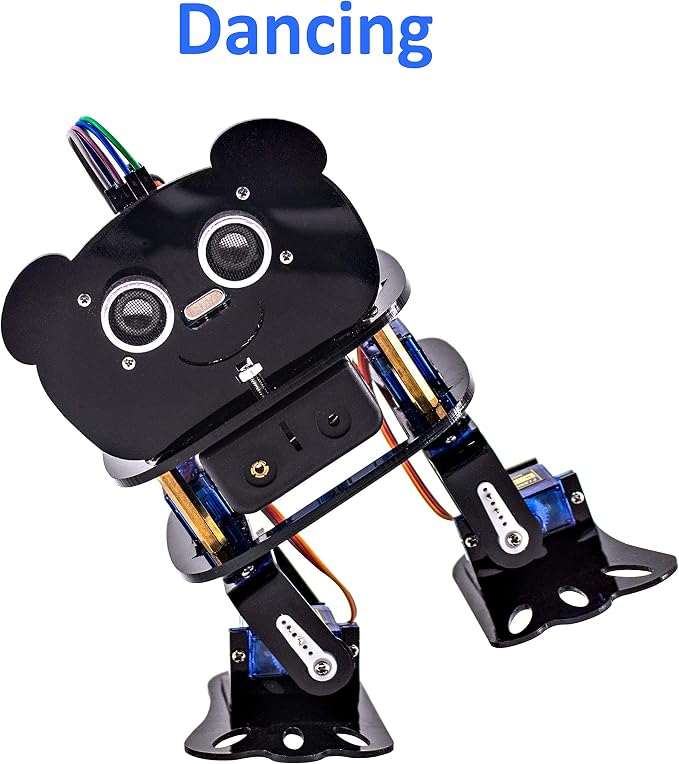 LAFVIN DIY 4-DOF Panda Robot Kit Programmable Dancing Robot Kit Support Android APP Control Compatible with Arduino IDE