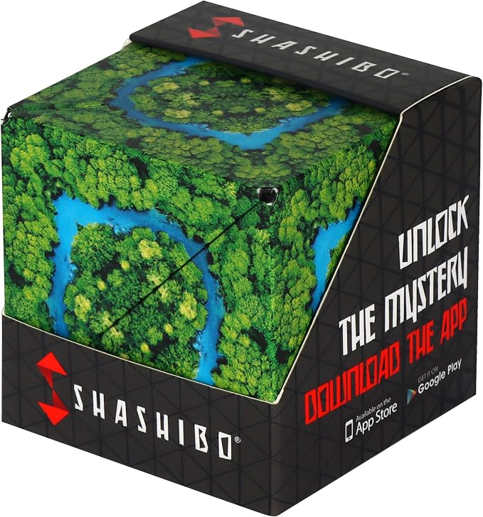 Shashibo Sensory Fidget Toy for Adults & Kids, Stress Relief Fidget Toy for Adults, Teens & Kids, Cool Fidget Toys for Desk, Classroom Must Have, Sensory Shape Shifting Cube, 100+ Possible Shapes