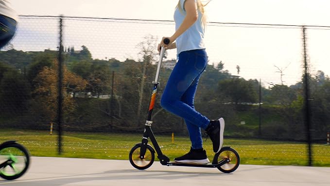 Razor A5 Lux Kick Scooter for Kids Ages 8+ - 8" Urethane Wheels, Aluminum Frame, Anodized Finish Featuring Bold Colors and Graphics, for Riders up to 220 lbs