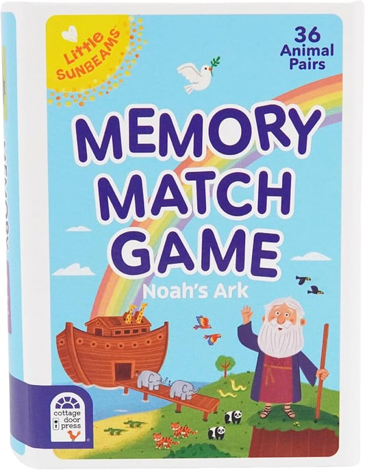 Memory Matching Game for Kids Ages 3+ – Memory Card Game with 72 Large Thick Cards, Preschool Learning Game (Noah's Ark)