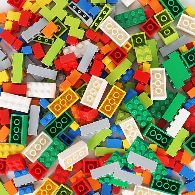 Classic Bulk Bricks Compatible with Lego Baseplate, Building Blocks in Random Color, Kids Creative Set, Mixed Shape