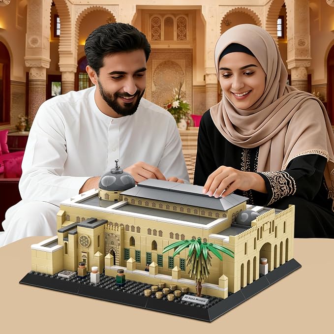 Al-Aqsa Mosque Architecture Model Kit 768 Pieces Islamic Landmark Building Set The Holy Sanctuary of Jerusalem Replica Muslim Religious Gift for Ramadan & Eid Home Decor for Adults & Teens