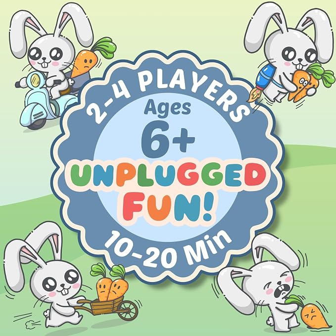 KAWAII LAB GAMES Carrot Boom Family Card Game for Kids, Teens & Adults | Quick & Easy Game Night Fun | Pure Luck, No Strategy | Ages 6+ | 2-4 Players | 10-15 Min