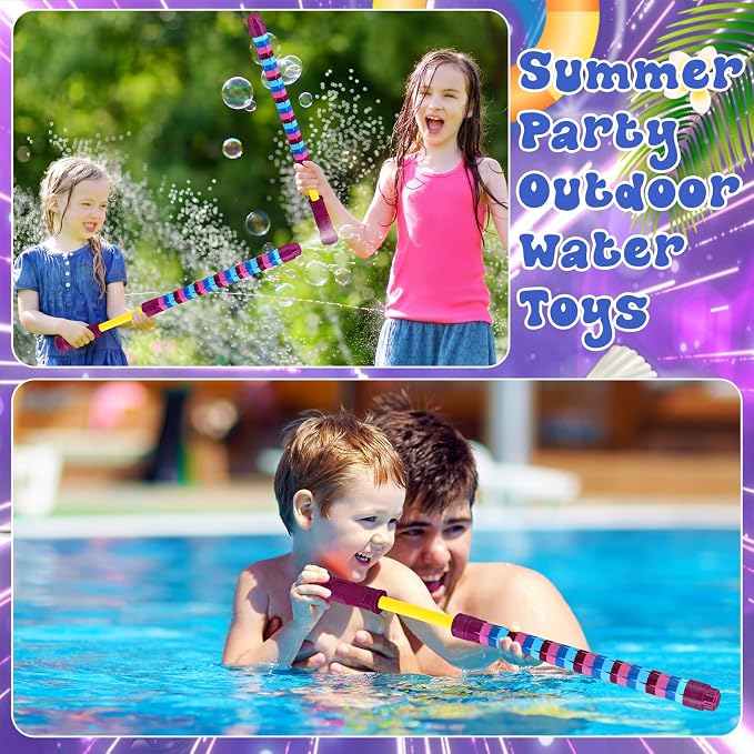Halloscume 6 Pcs Video Game Party Favors for Kids Water Guns Bulk 15.75" Water Squirters Blaster Shooters for Summer Swimming Pool Beach Cartoon Birthday Gifts Supplies