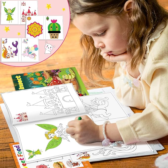 Kalysky 15Pack Small Coloring Books (8.5 x 5.9 inch) for Toddlers 1-3 3-5,Bulk Coloring Books for Kids Ages 2-4 4-8,Party Favors Carnival Prizes Goodie Bag Stuffer,Activity Books for Kids