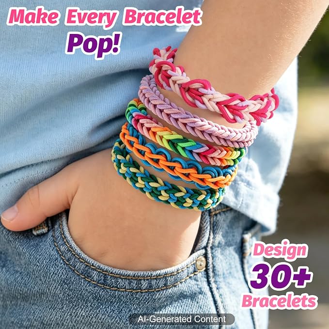 IQBOX Bracelet Making Kit Crafts for Girls 8-12 Birthday Gifts, 1000+ New Bands