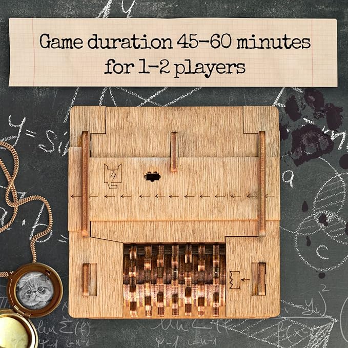 iDventure Cluebox Schroedingers Cat | Escape Room Puzzle Box | Challenging 3D Puzzle | Unique Gift Idea for Men an Women