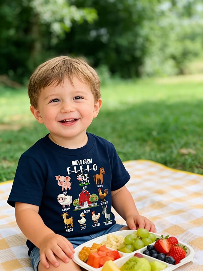 Funnycokid Toddler Boys Shirts Graphic T-Shirt Kids Short Sleeve Tees 2-7 Years
