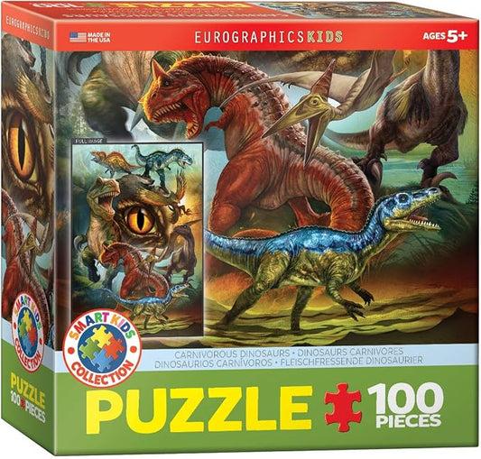EuroGraphics 6100-0359 Carnivorous Dinosaurs 100-Piece Puzzle