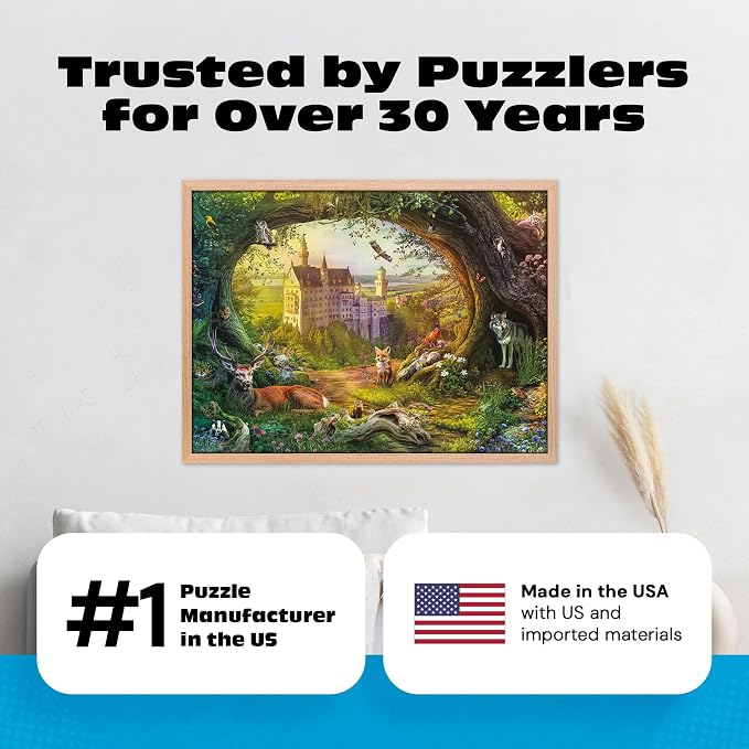 Buffalo Games – 1000 Piece Jigsaw Puzzle - Wild Neuschwanstein - Lars Stewart - Signature Collection Colorful Puzzle for Adults