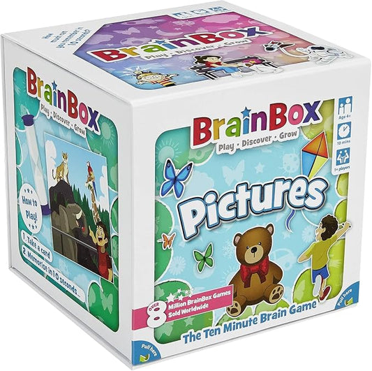 BrainBox Pictures Card Game - Memory & Observation Game, Educational Global Adventure, Family-Friendly Trivia Game for Kids & Adults, Ages 8+, 1+ Players, 10 Min Playtime, Made by Green Board Games
