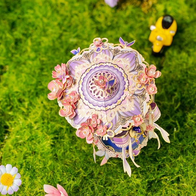 MU 3D Metal Puzzles for Adult Flower Lady Cat Figures Model Kitty Assembling, Metal Models Kits Miniature Building, Hobby Birthday New Year Gifts Home Desk Decor Collectibles