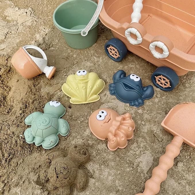 Beach Toy Set – Premium Sand Toys with Shovel & Molds, Eco-Conscious Travel Beach Kit for Outdoor Play & Summer Adventures (Tip Lorry)