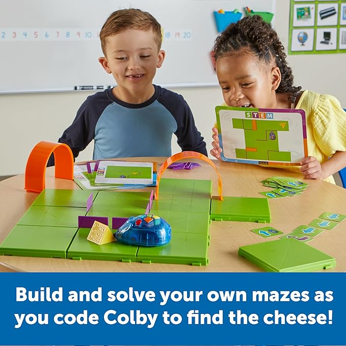 Learning Resources Code & Go Robot Mouse Activity Set, Rechargeable Robot Toy, Early Coding for Kids 5-7, STEM Programming for kids