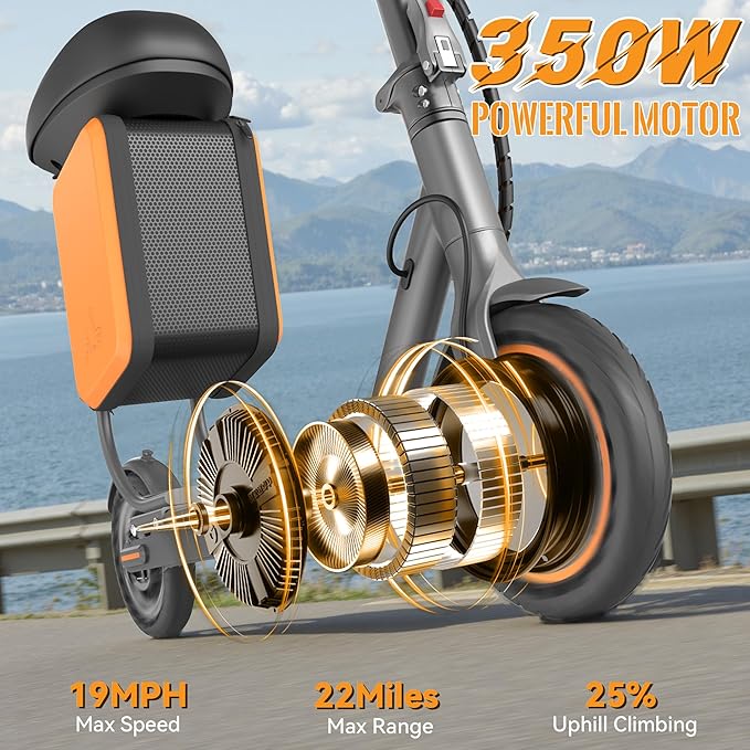 Aovowheel Electric Scooter for Adults, Folding E Scooter with 350W/500W Motor 16/24 Mph Top Speed, Max 19-23 Miles Long Range, 8.5''/10''/14''Tires Commuting Scooters with Dual Brakes System, APP