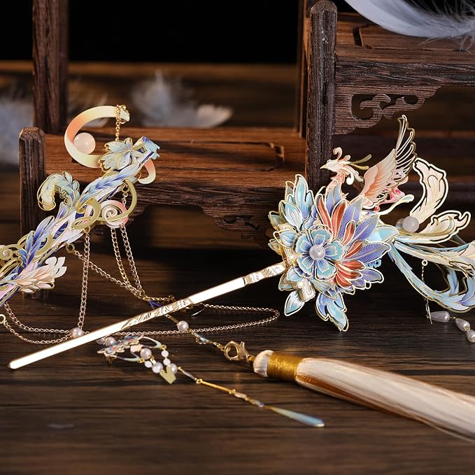 MU 3D Phoenix Hairpin in SwordAdult Jigsaw Metal Puzzle Model Kits Building DIY Birthday Gift