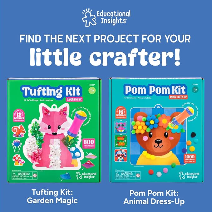 Educational Insights 3D Sticker Maker Kit - Arts and Crafts for Kids Ages 4-8, Make Your Own 3D Stickers, Sticker Making Machine, DIY Puffy Stickers for Kids, Mess-Free Toddler Craft Kit