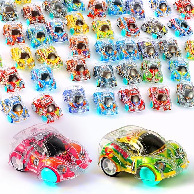 50 Pcs Mini Pull Back Cars, Mini Toy Cars Pull Back Race Cars for Kids Toddlers, Treasure Box Toys for Classroom Prizes, Pinata Stuffers, Birthday Gifts Goodie Bags Stuffers for Kids