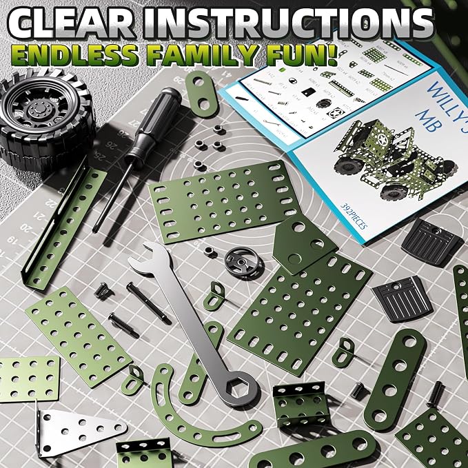 Metal Model Truck Kits - STEM Projects for Kids Ages 8-12, Assembly Educational Building Toys Model Car Toys for Kids Boys Girls 8 9 10 11 12 Years Old