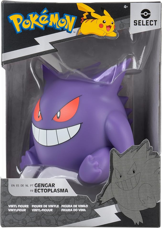 Pokemon Gengar Select Vinyl Figure - 4-Inch Figure Made from Premium Vinyl
