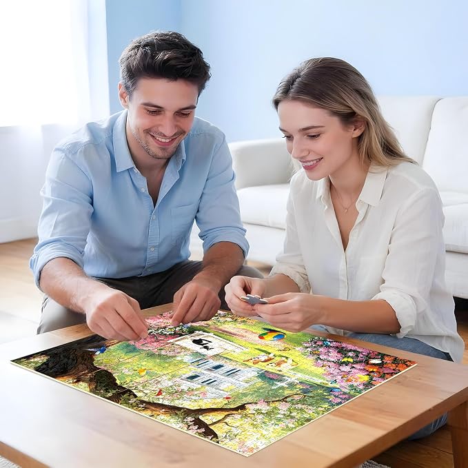 500 Piece Jigsaw Puzzle for Adults – Garden Animal Jigsaw Puzzles 500 Pieces, Cats Dog Flowers Puzzles for Adults 500 Pieces, Challenging Perdfect for Game Nights, 20.5 X 15 in
