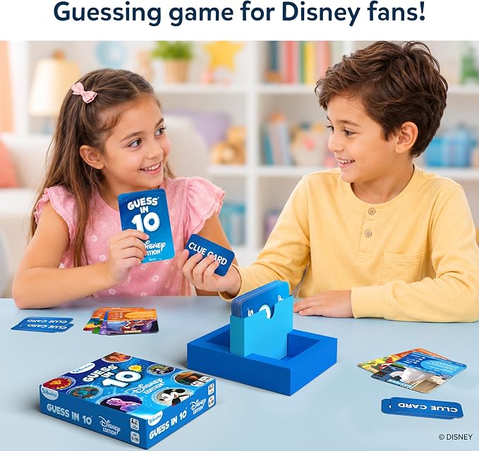 Skillmatics Guess in 10 Disney, Card Game for Girls, Boys, Kids, Teens, Adults Who Love Cinderella, Mickey Mouse, Moana, Travel Toy, Screen-Free Fun, Gifts for Ages 6, 7, 8, 9 and Up