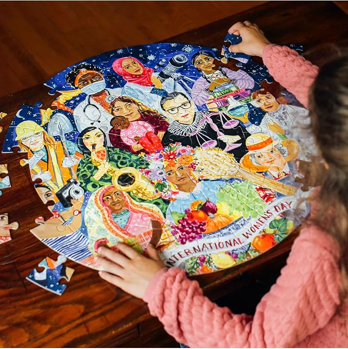 eeBoo 100 Piece Puzzle for Kids - International Women's Day Children's Puzzle Celebratory, Large Pieces for Small Hands to Develop Motor Skills