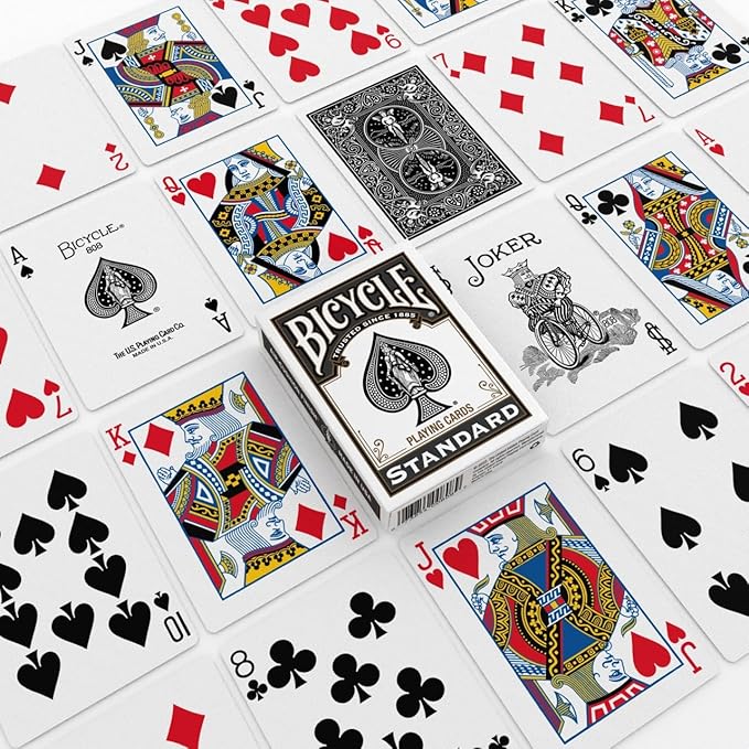 Bicycle 12pk Red & Black Rider Back Playing Cards, Standard Index, Decks of Cards, Premium Poker Cards for Blackjack, Casino Games & Family Game Night, 2 Count (Pack of 1)