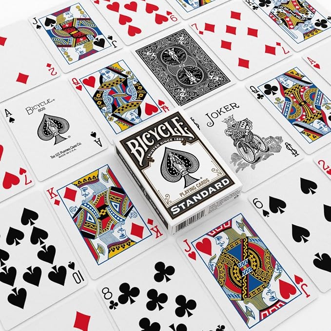 Bicycle 48pk Red & Black Rider Back Playing Cards, Standard Index, Decks of Cards, Premium Poker Cards for Blackjack, Casino Games & Family Game Night, 2 Count (Pack of 1)