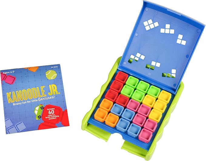 Educational Insights Kanoodle Jr. - 3D Brain Teaser Puzzles for Kids, Spatial Puzzle Games for Adults, Teens and Kids, Problem Solving Toys and Logic Puzzles, Single Player Games