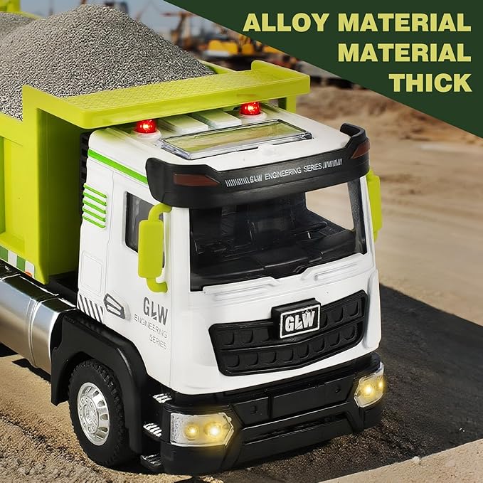 Dump Truck Toy for Boys-1:40 Simulation Model, Educational Construction Toys with Realistic Lights & Sounds, Perfect Christmas Birthday Gifts for Kid Ages 3 4 5 6 7 8 Years Old (Dump Truck)