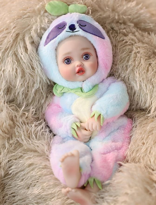 Baby Doll, 18 Inch Realistic Soft Body Baby Doll Real Life Baby Dolls with Accessories, for 3+ Year Old Girls, Pretend Play, Collection, Gift-Ready (Purple)