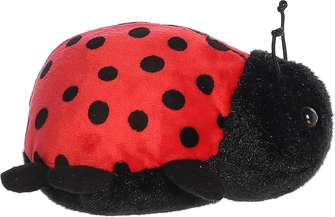 Aurora® Adorable Mini Flopsie™ Ladybug-Ladybird™ Stuffed Animal - Mini Companions Ready for Playful Adventures - for Kids All Ages, Toddlers, Adults, and Families - Red 6 Inches