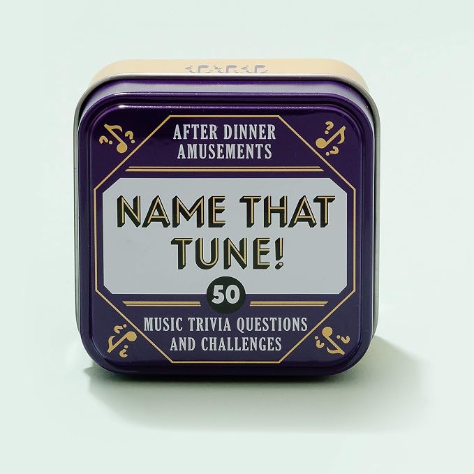 After Dinner Amusements: Name That Tune!: 50 Music Trivia Questions and Challenges (Family Friendly Trivia Card Game, Portable Camping and Holiday Games)