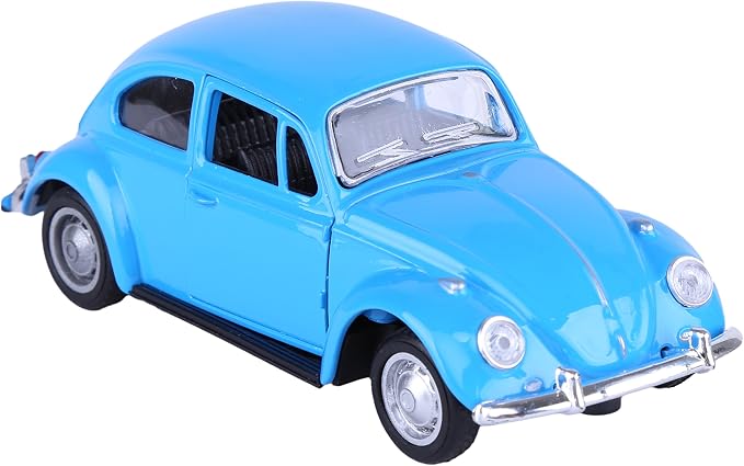 Berry President 1967 Classic Beetle Bug Vintage 1/32 Scale Diecast Metal Pull Back Car Model Toy for Gift/Kids (Blue)