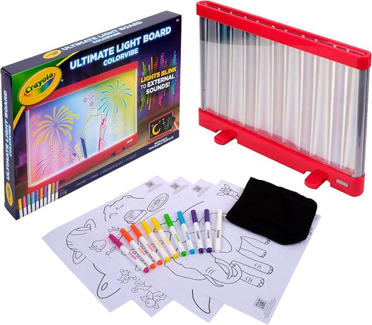 Crayola Ultimate Light Board - ColorVibe, Sound Reactive Light Up Drawing Tablet for Kids, LED Art Projector Board, Kids Gifts, Toys for Boys & Girls, Ages 6+