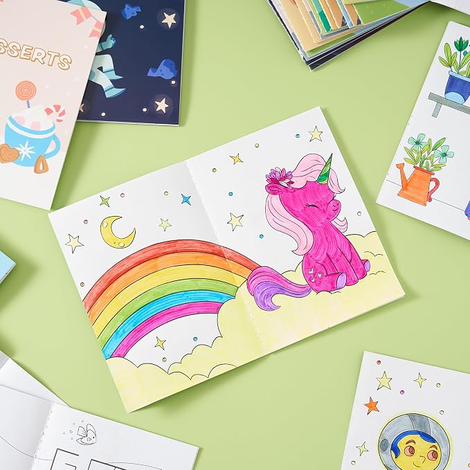 JOYIN 24 Pack Coloring Books for Kids Ages 4-8, Bulk Mini Coloring Book for Party Favors, Goodie Bags Stuffers for Kids | Birthday Party Gifts | Classroom Travel Activity | Stocking Stuffers