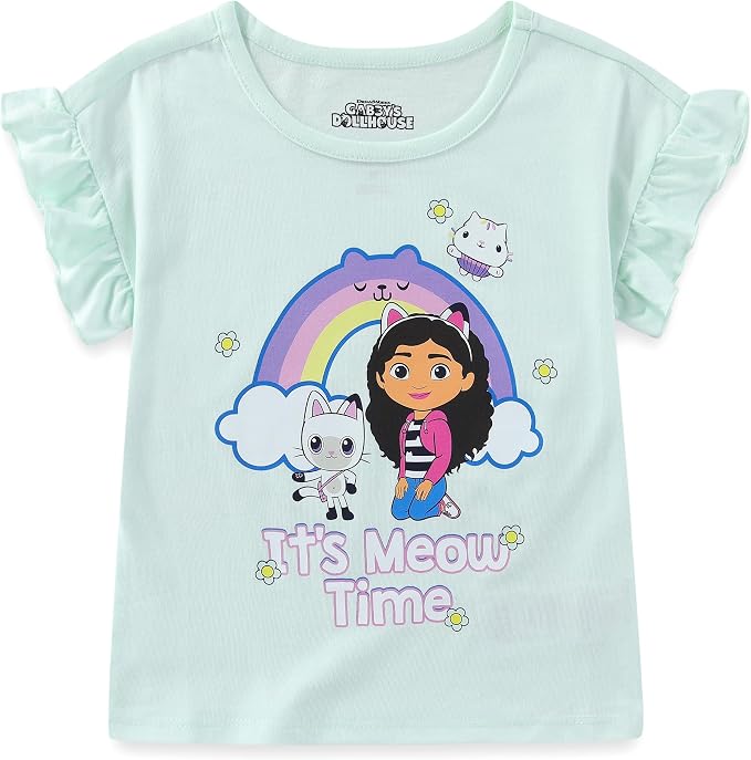 DREAMWORKS GABBY'S DOLLHOUSE Girls Short Sleeve T-Shirt and Shorts Set for Toddler to Big Kids
