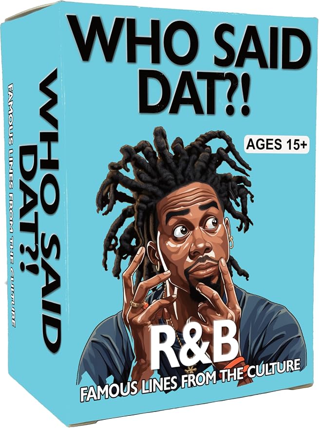 Kinfolk Who Said Dat: R&B Trivia Card Game – Name That Artist Challenge Featuring 76 Classic Lyrics & Quotes | Fun Music Game for Teens & Adults | Great for Parties, Cookouts & Late-Night Laughs