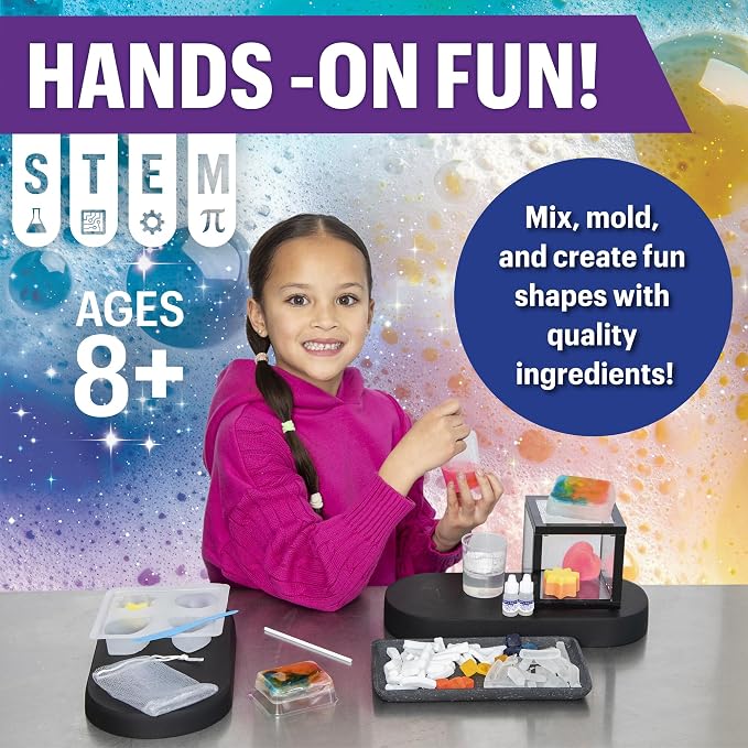NOVA Soap Experiment Lab by MindWare – Make Your Own Soaps, Chemistry Science Kit with Scents & Molds, STEM Learning, Ages 8+