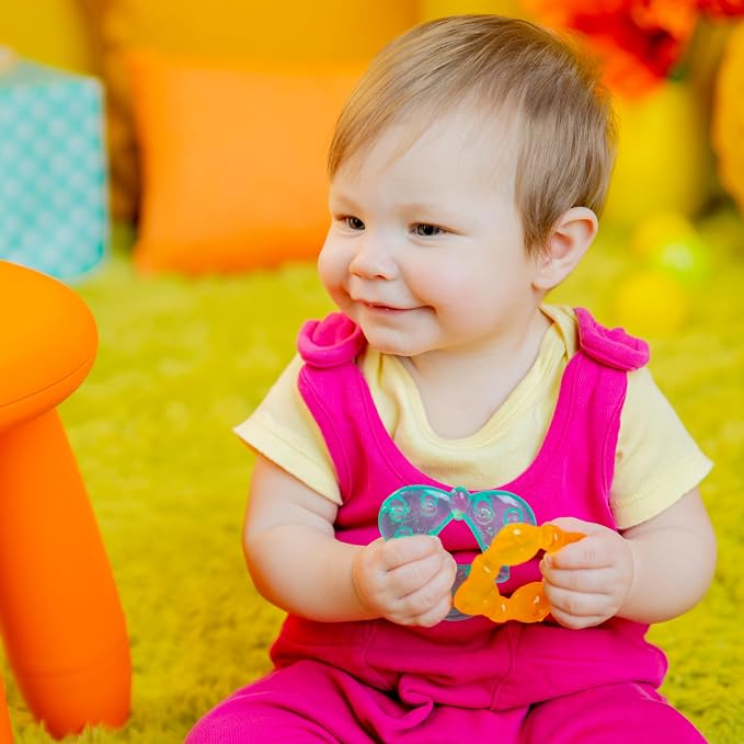 Bright Starts Chill & Teethe Water-Filled BPA-Free Baby Teething Toy, Ages 3 Months+, (Pack of 2)